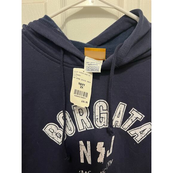 Borgata casino navy blue hooded sweatshirt- size 2XL-NWT - Picture 3 of 3
